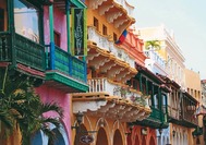 Kolumbien Reise | Fassaden der Kolonialgebude, Cartagena de Indias